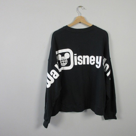 Disney Minnie Mouse Space Pullover Sweatshirt Women XL Black Oversized Vtg 456 - Picture 2 of 11